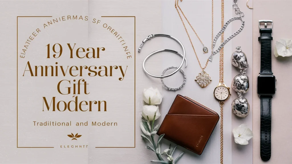 19 Year Anniversary Gift Traditional and Modern