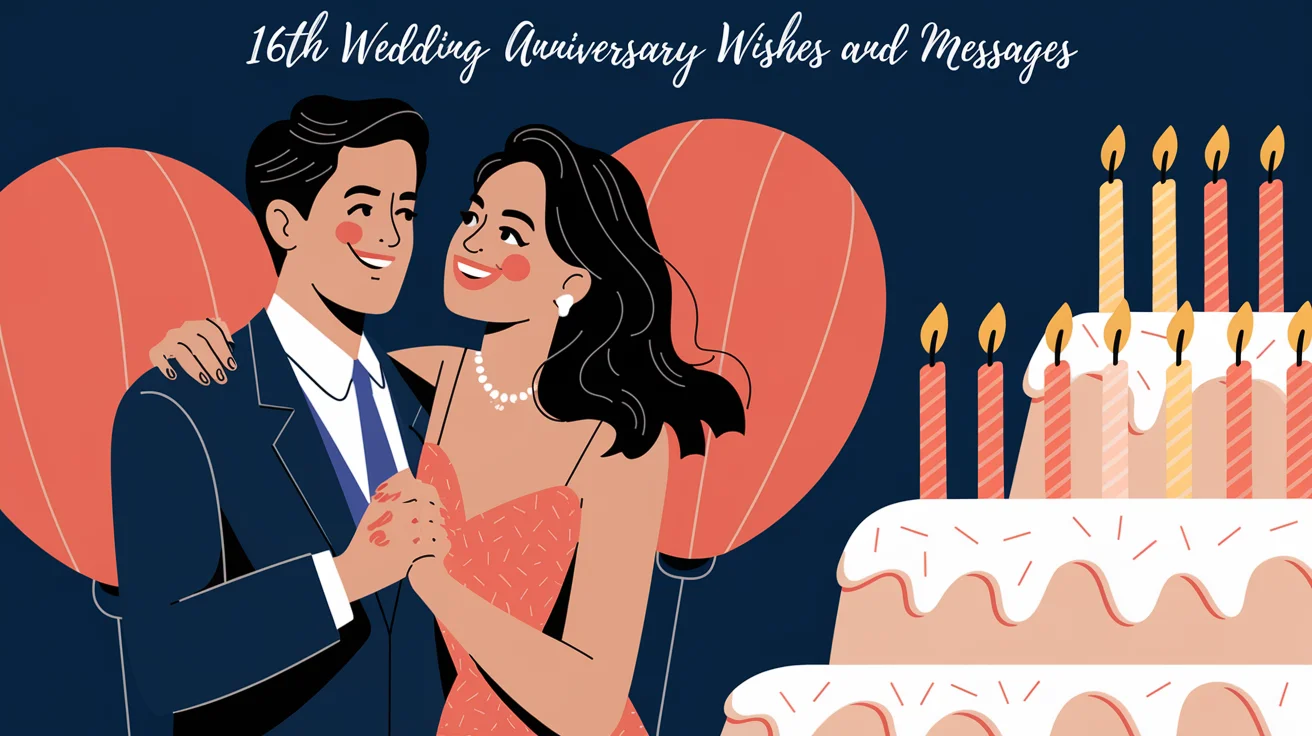 16th Wedding Anniversary Wishes and Messages