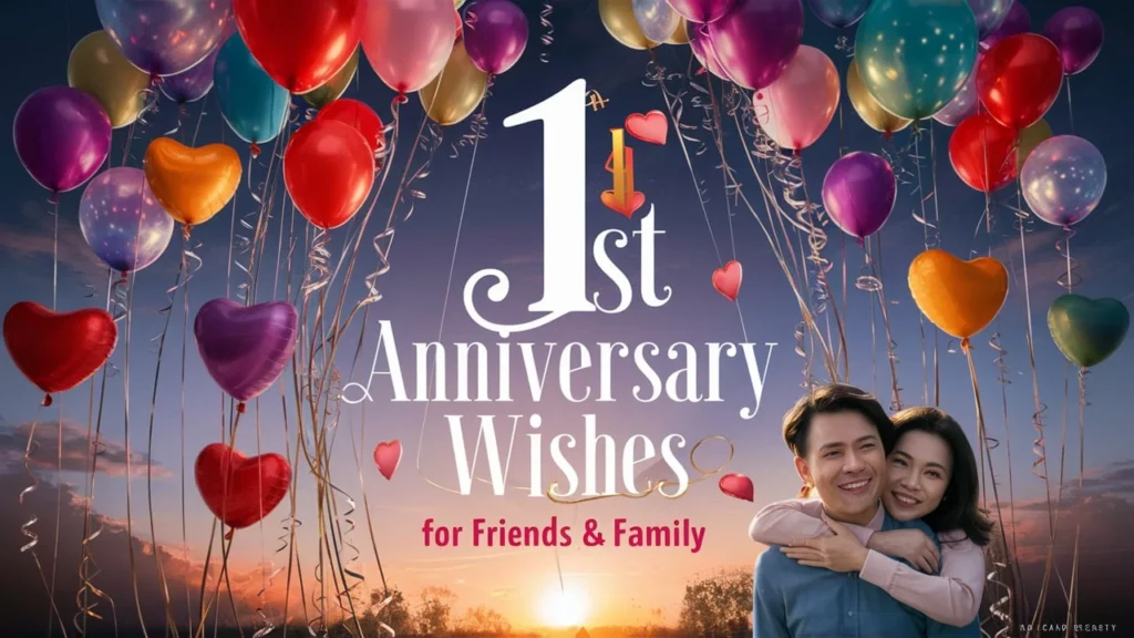 1st Anniversary Wishes for Friends & Family