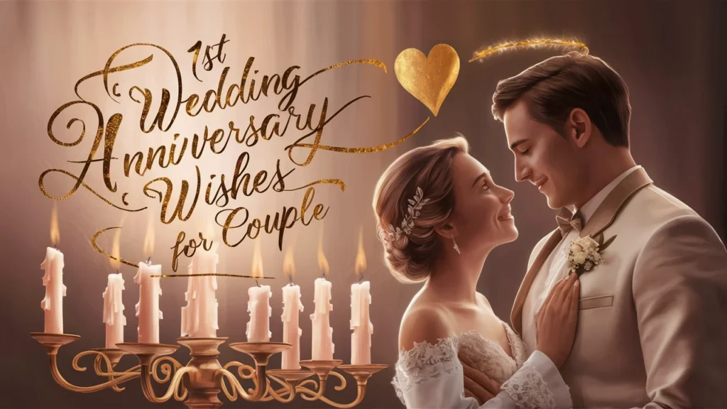 1st Wedding Anniversary Wishes for Couple