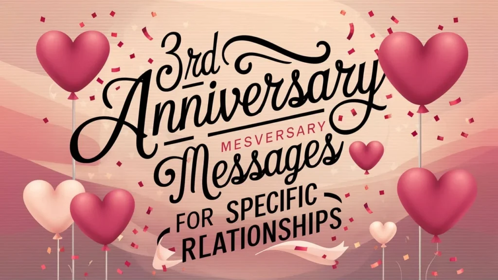 3rd Anniversary Messages for Specific Relationships