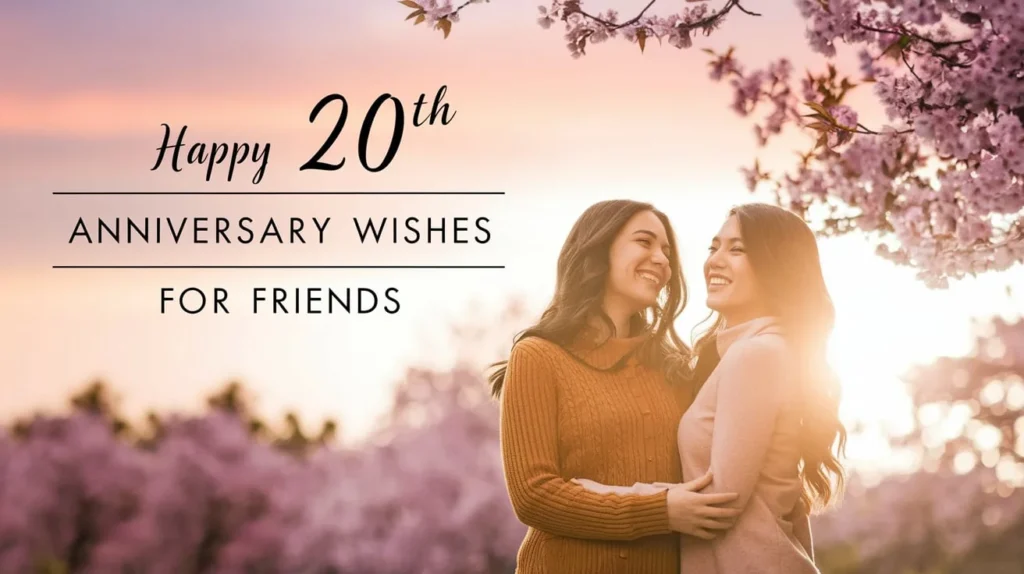 Happy 20th Anniversary Wishes for Friends