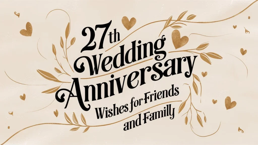 27th Wedding Anniversary Wishes for Friends and Family