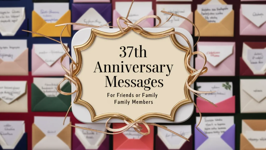 37th Anniversary Messages for Friends or Family Members