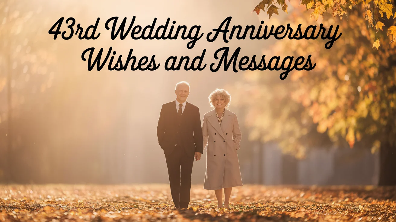43rd Wedding Anniversary Wishes and Messages