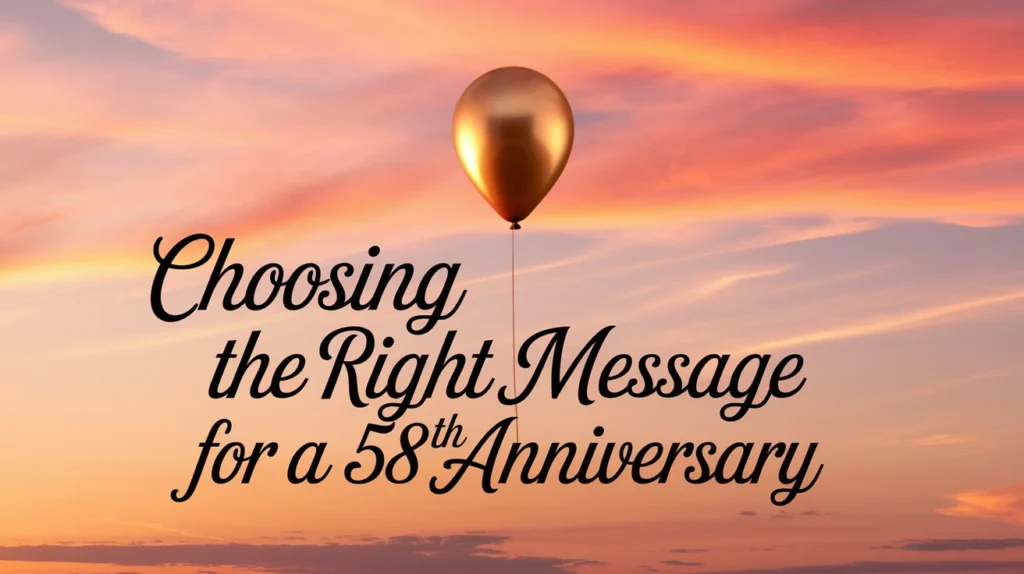 Choosing the Right Message for a 58th Anniversary