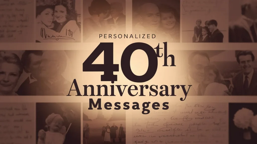 Personalized 40th Anniversary Messages