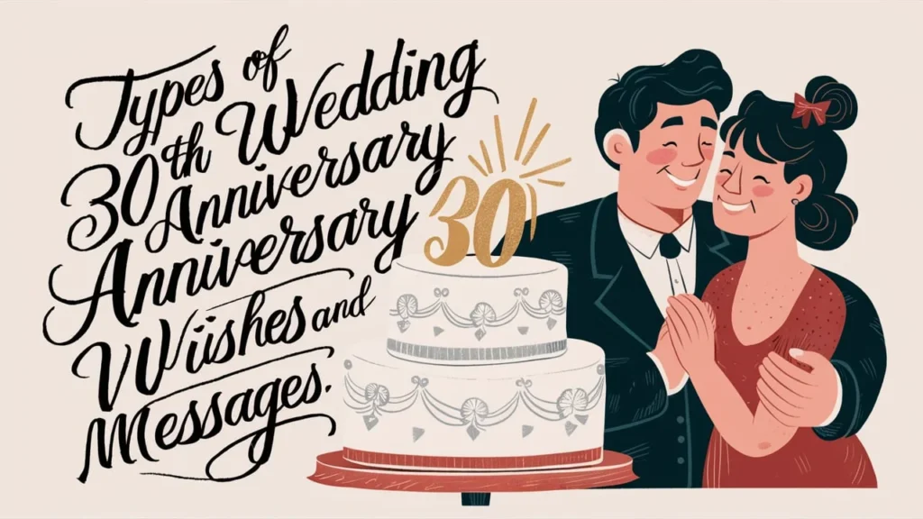 Types of 30th Wedding Anniversary Wishes and Messages