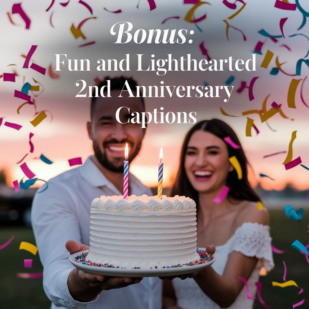 Bonus: Fun and Lighthearted 2nd Anniversary Captions