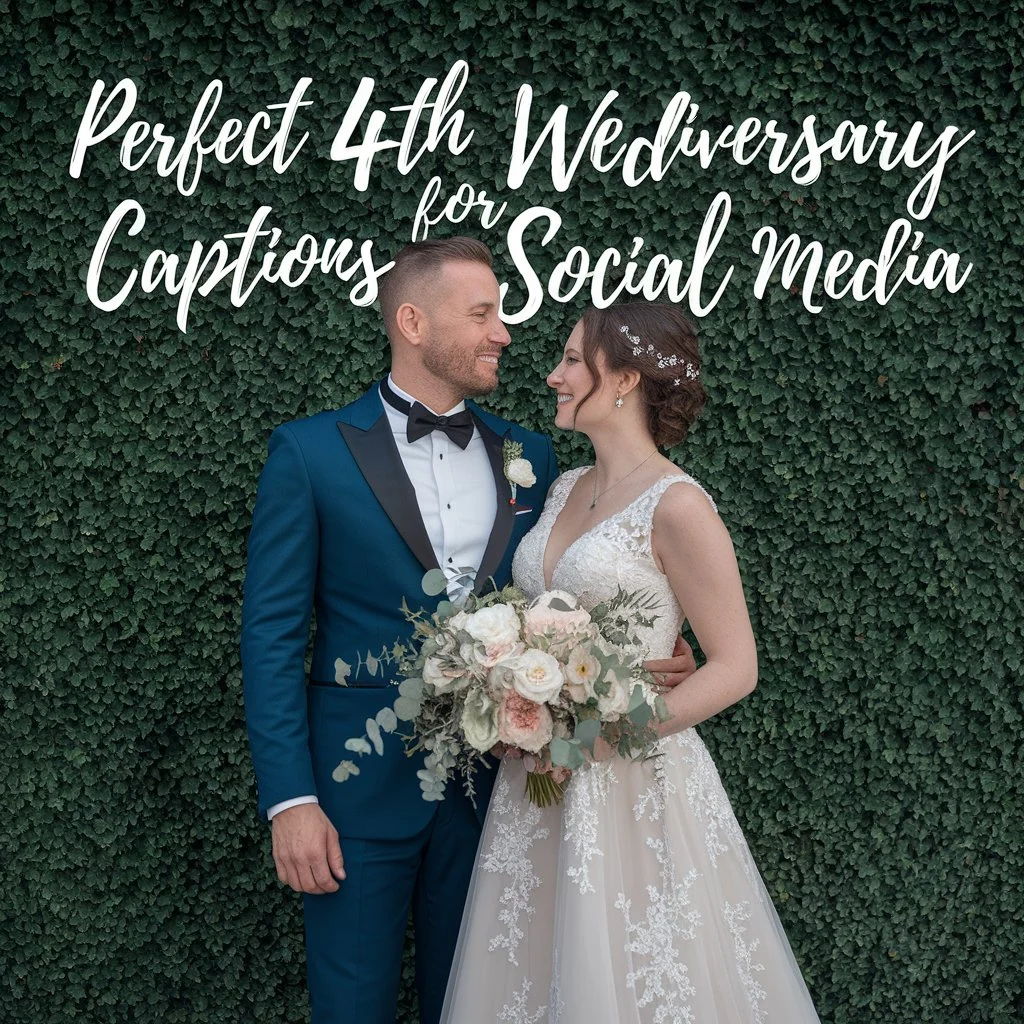 Perfect 4th Wedding Anniversary Captions for Social Media