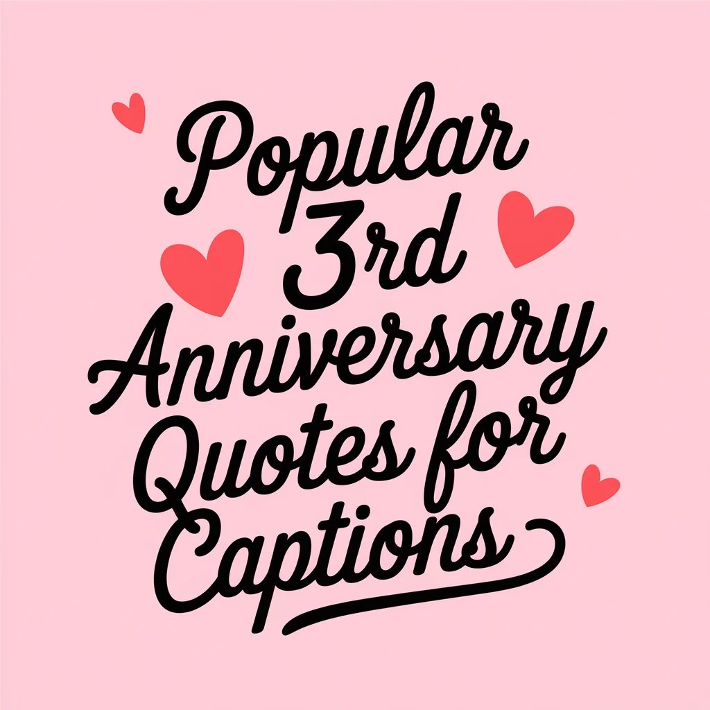 Popular 3rd Anniversary Quotes for Captions